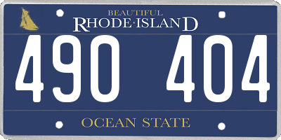 RI license plate 490404
