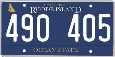 RI license plate 490405