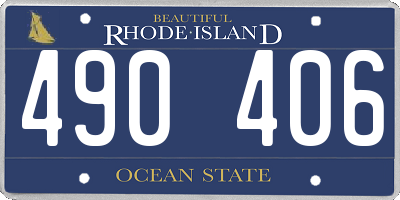 RI license plate 490406