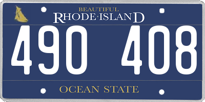 RI license plate 490408