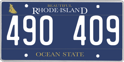 RI license plate 490409