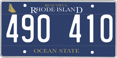 RI license plate 490410