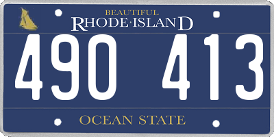 RI license plate 490413