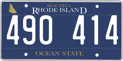 RI license plate 490414