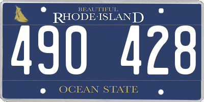 RI license plate 490428