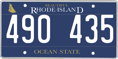 RI license plate 490435