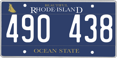 RI license plate 490438