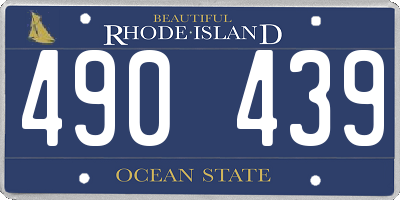 RI license plate 490439