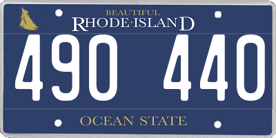 RI license plate 490440