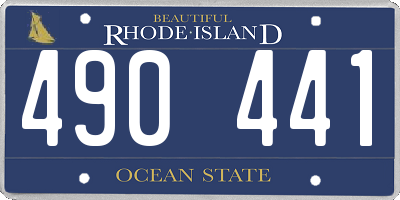 RI license plate 490441