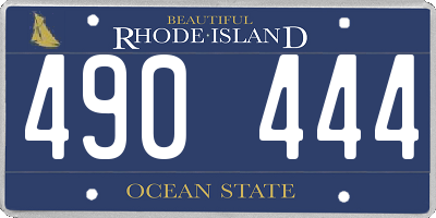 RI license plate 490444