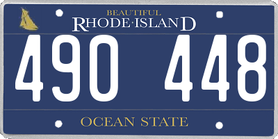 RI license plate 490448