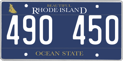 RI license plate 490450