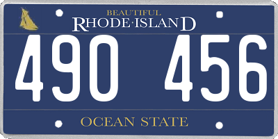 RI license plate 490456