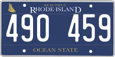 RI license plate 490459