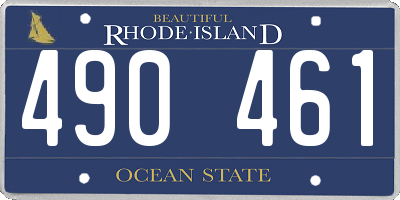 RI license plate 490461