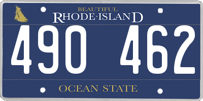 RI license plate 490462