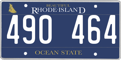 RI license plate 490464