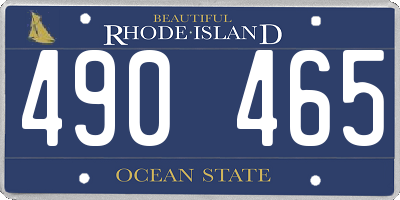 RI license plate 490465