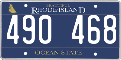 RI license plate 490468