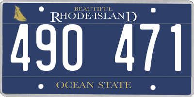 RI license plate 490471
