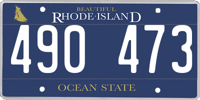 RI license plate 490473