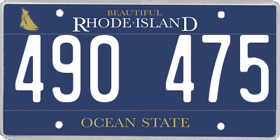 RI license plate 490475