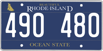 RI license plate 490480