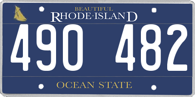 RI license plate 490482