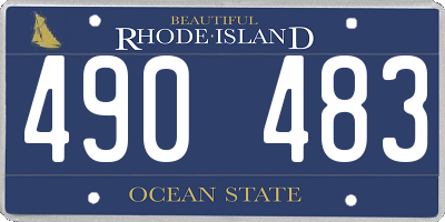 RI license plate 490483