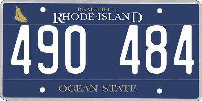 RI license plate 490484