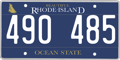 RI license plate 490485