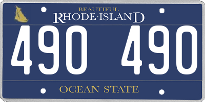 RI license plate 490490