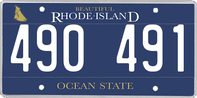 RI license plate 490491