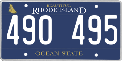 RI license plate 490495
