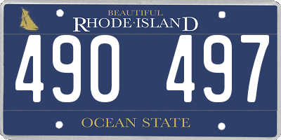 RI license plate 490497