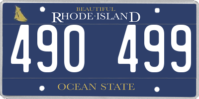 RI license plate 490499
