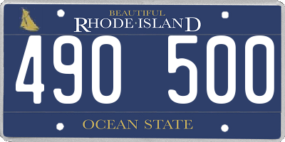 RI license plate 490500
