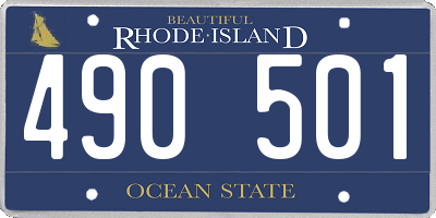 RI license plate 490501