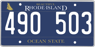 RI license plate 490503