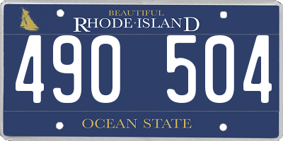 RI license plate 490504