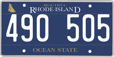RI license plate 490505