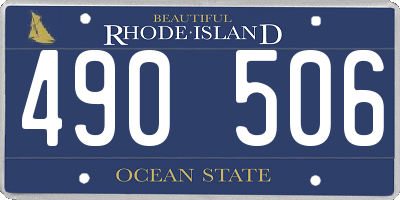 RI license plate 490506