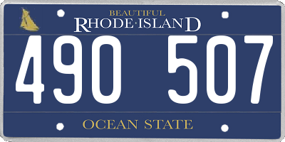 RI license plate 490507