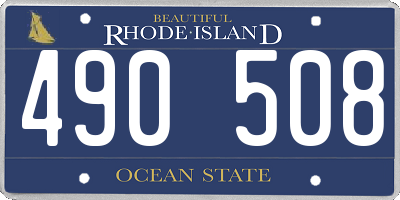 RI license plate 490508