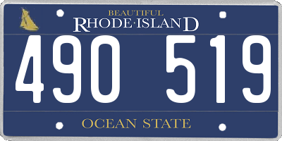 RI license plate 490519