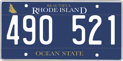 RI license plate 490521