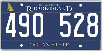 RI license plate 490528