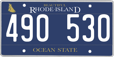 RI license plate 490530