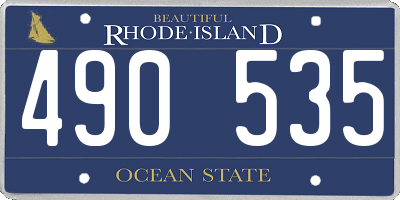 RI license plate 490535